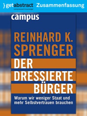 cover image of Der dressierte Bürger (Zusammenfassung)